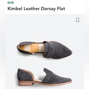 dray gray leather flats